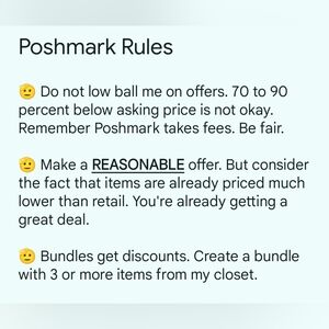 Poshmark Rules